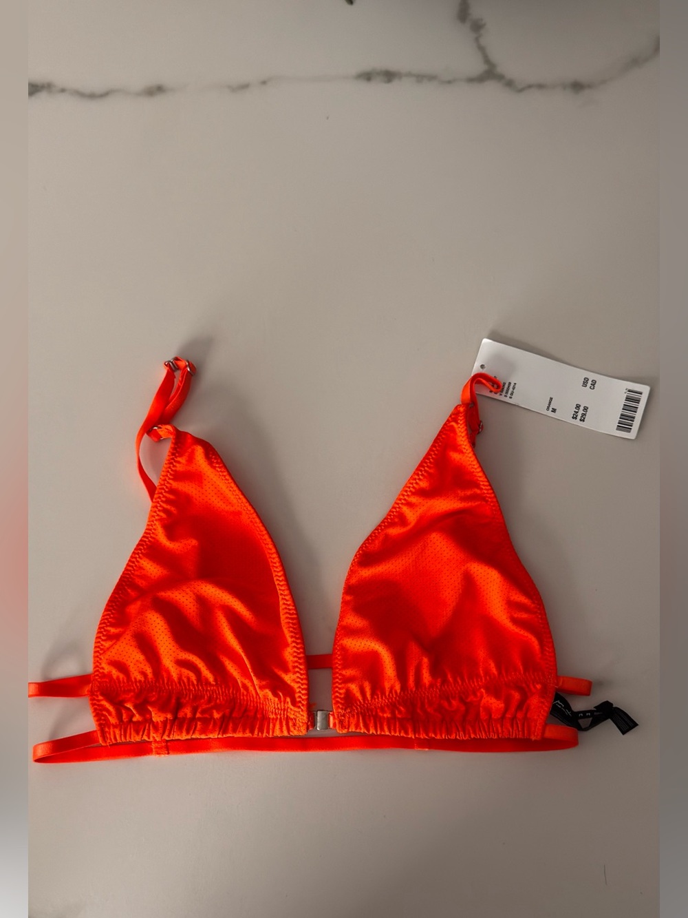 Women’s Neon Orange Triangle Top
